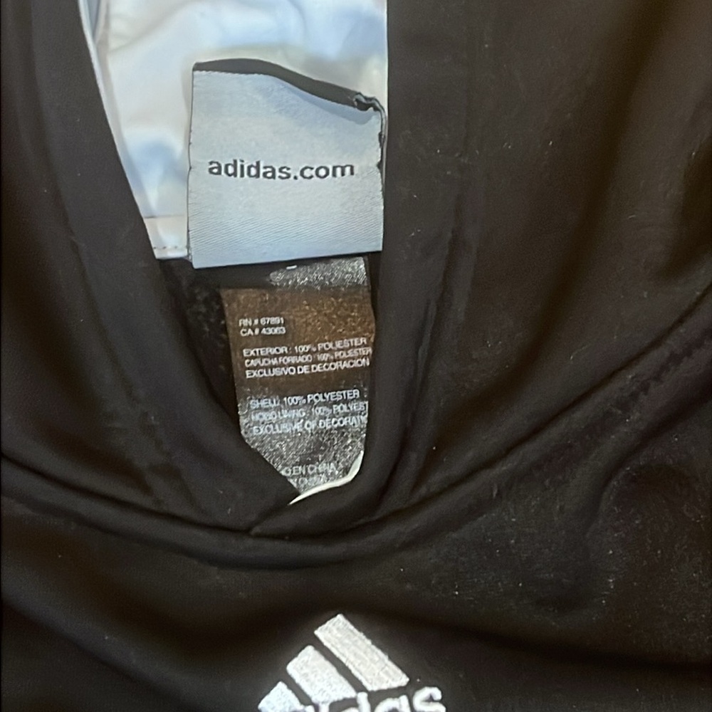Adidas Nets Black and White Kids Hoodie Size 10/12 - Picture 5 of 5